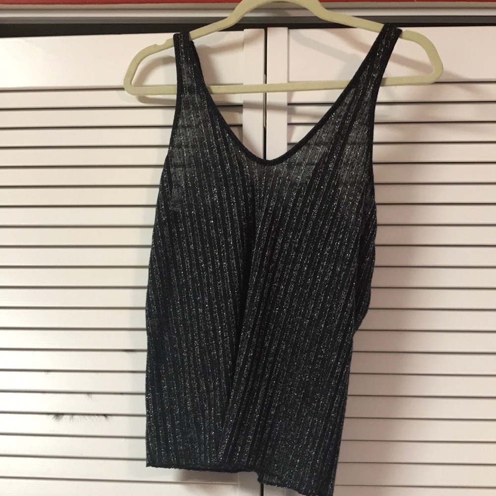 Zara black and silver tank